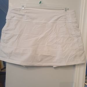 Size 10 Lululemon white pace rival skort